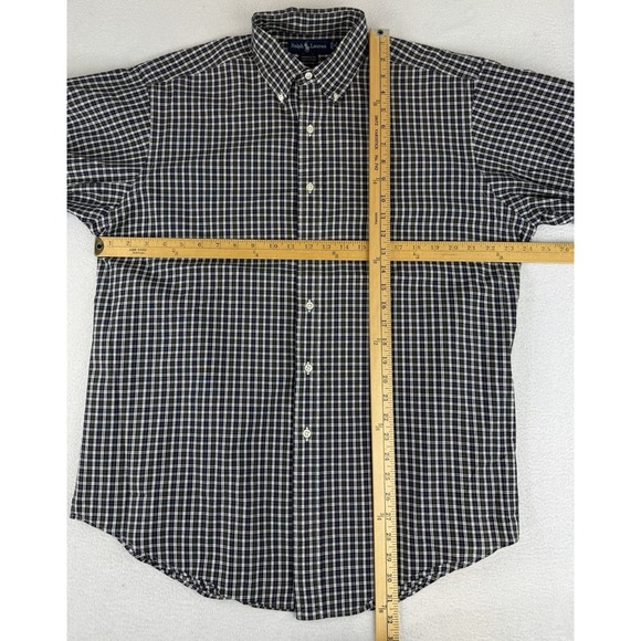 VTG Ralph Lauren Yarmouth Men's 16 1/2 34/35 Plaid Long Sleeve Button Down Shirt - Picture 2 of 7